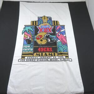 Superbowl XXIX San Fransisco 49ers Beach Towel Terrycloth Sz 60X35 1995 Miami